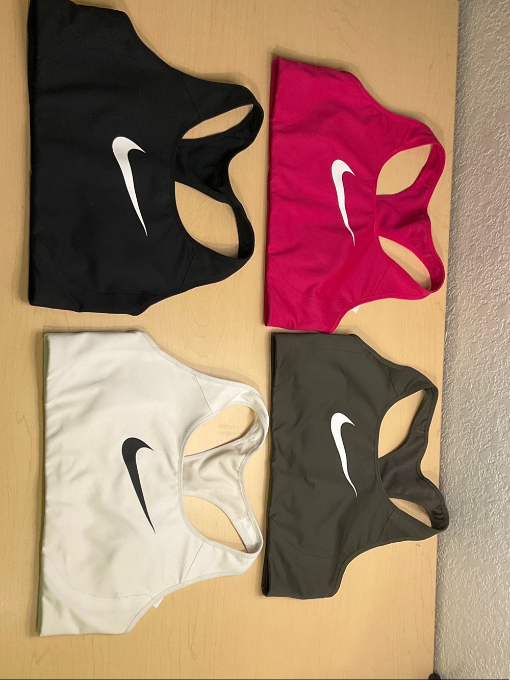 Nike Women's Racerback Sports Bras - Black, Hot Pink, White, Olive